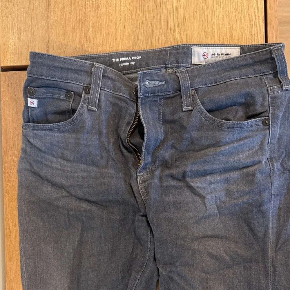 Ag Adriano Goldschmied Men’s Slim Prima Crop Jeans in Faded Dark Blue